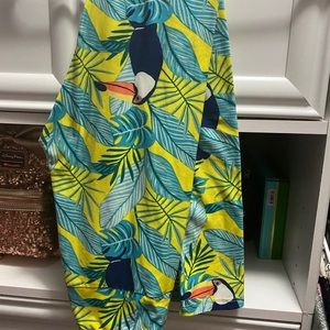 Lularoe Tropical Tucan Bird Leggings OS